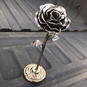 Handmade steel rose